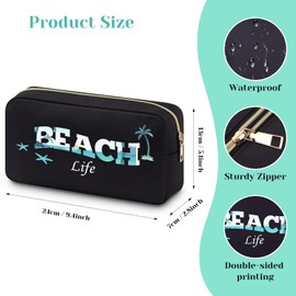 Beach Holiday Gifts for Women Makeup Bag Beach Lover Gift Cosmetic Bag for Women Mom Friend Beach Themed Gifts Sea Lovers Gifts for Women Summer Vacation Presents for Women Birthday Graduation Gift