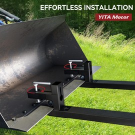 YITAMOTOR 43" Clamp on Pallet Forks, 2000lbs Heavy Duty Quick Attach Bucket Fork for Tractor Loader Skid Steer