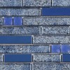 Blue Stainless Steel + Blue (Diamond Shape) Glass + Blue
