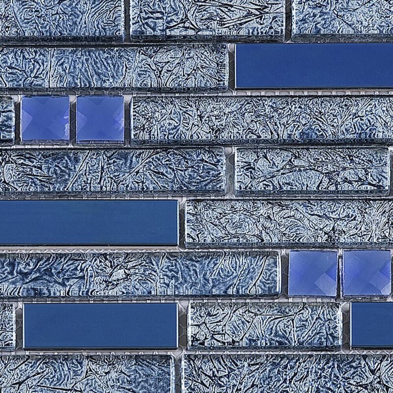 Blue Stainless Steel + Blue (Diamond Shape) Glass + Blue