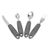 4Pcs Adaptive Utensils Weighted Non Slip Rubber Handle for Hand