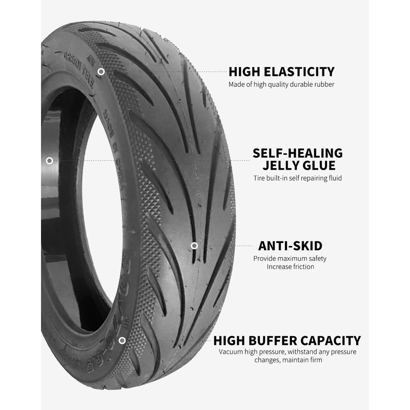 60/70-6.5 Tubeless Tire for Segway Ninebot Max G30P/G30LP Scooter Anti