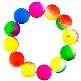 Boland 64467 - Armband Fusion, dehnbare Armkette mit Perlen, Neon-Farben, Mode-Schmuck, Flower-Power, 80er, Kostüm, Karneval, Mottoparty