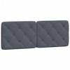 vidaXL Hanging Upholstered Headboard Cushion in Dark Gray Velvet -
