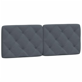 vidaXL Hanging Upholstered Headboard Cushion in Dark Gray Velvet - 53.9" Wall-Mounted Pillow with Foam Filling for Bed Comfort and Design
