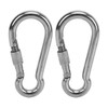 2pcs Stainless Steel Locking Clip Outdoor Camping Locking Buckle for
