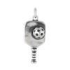 CharmCountry Sterling Silver 3D Pickle Ball Paddle and Ball Charm,