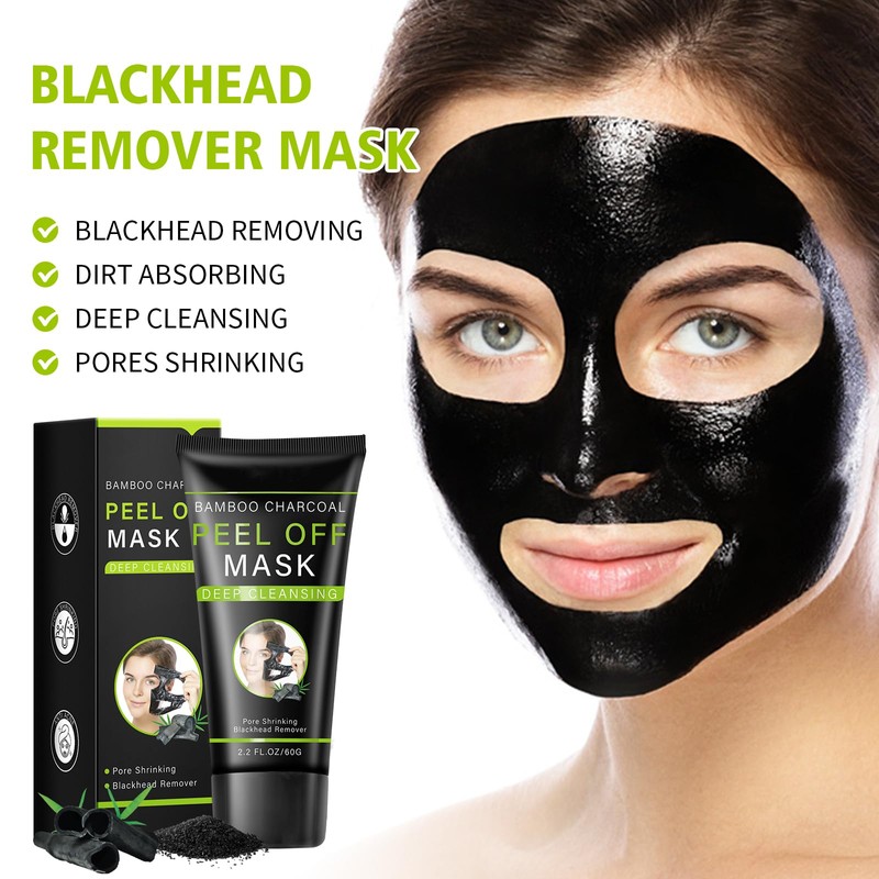 Blackhead Remover Mask for Men & Women, Bamboo Charcoal Peel