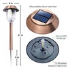 DenicMic Solar Garden Lights Outdoor Pathway Lights Glass Stainless Steel