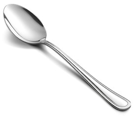 Teaspoon Set of 12, E-far 6.7 Inch Stainless Steel Spoons for Kitchen or Restaurant, Non-toxic & Mirror Polished, Easy to Clean & Dishwasher Safe