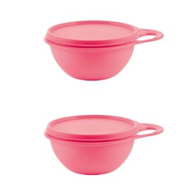 TupperwareSet Thatsa Extra Mini 2.5 cup / 600ml Mixing Bowls Pink Set of 2