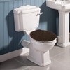 MAYSHINE Plush Shaggy Standard Toilet Seat Lid Cover (Brown) |