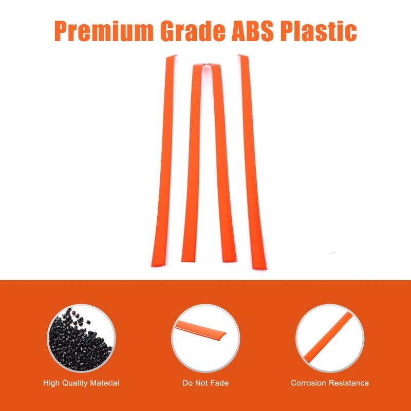 carmotion88 ABS Orange Car Interior Door Panel Strip For Toyota