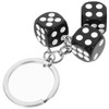 Kichvoe Dice Keyring Dice Keyring Black Cube Amulet Keychain Bag