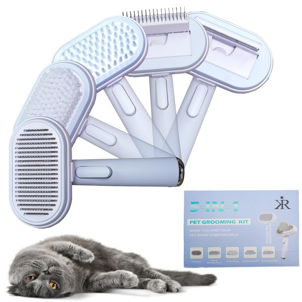 Kir Cat & Dog Brush with Release Button, Cat Comb