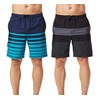 TEX2FIT 2-Pack Men’s Swim Trunks with Mesh Lining, Stretch Quick