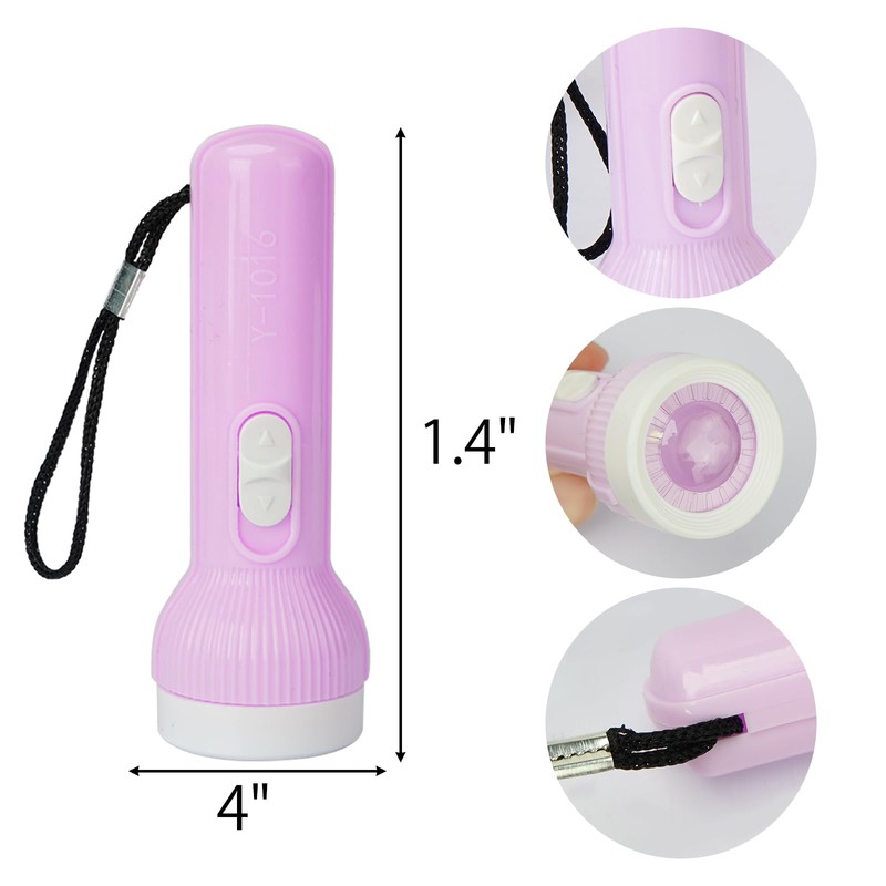 PROLOSO 30 Pcs Mini LED Flashlights with Lanyard Handheld Flashlight