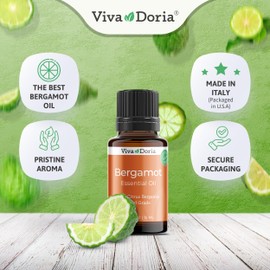 Viva Doria Bergamot Essential Oil, 100% Pure, Natural, Italian Bergamot Essential Oil, Undiluted, for Aromatherapy | Food Grade, 15 mL (0.5 Fluid Ounce)