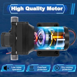 3.0 GPM 55 PSI 12V Revolution Water Pump for Camper,RV,Shower,Sprayer,Self-Prime Camper Water Pump,Replace Part Number 4008-101-E65/4008-101-A65-Black