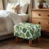 Talayituse Tropical Monstera Palm Leaf Print Ottoman Cover Stretch Rectangle
