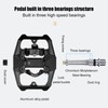 Dual Function Bicycle Pedal Flat Clipless Cleats 3 Sealed Bearings
