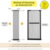 Lumizone Extra Tall Pet Gate 55.12" High Pressure Mounted 12.60"