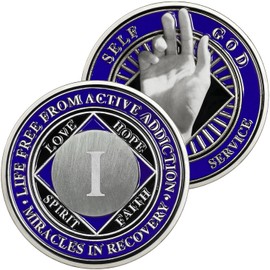 1 Year NA Medallions | Narcotics Anonymous Recovery Coins | NA Sobriety Gifts for Men & Women | Celebratory Clean Time Coin for 1-Year Anniversary | NA Chips and Recovery Medallion