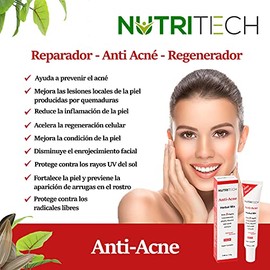 Crema Anti Acne con 9 extractos de flores, plantas y semillas para combatir el acne, puntos negros, limpiar, eliminar espinillas y reducir poros      