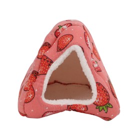 Hamster Cotton Nest Windproof and Warm Small Pet Cotton Nest Strawberry for Hamster Guinea Pig20x20x20