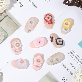 Gel Nails 3D Nail Art, Clay Gel, 3D Gel, 4D Gel, Color Gel, UV and LED Compatible, 8 Colors, 0.2 oz (4 g)