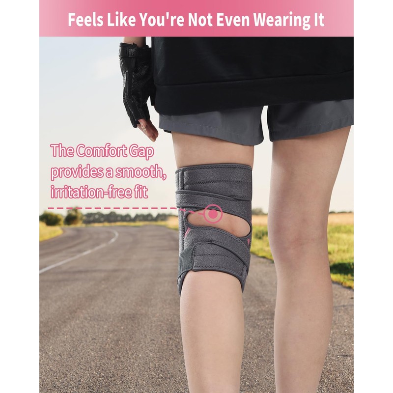ABYON Knee Support for Women, Adjustable Knee Support with 4
