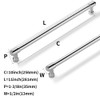 ZAUYX Solid Heavy Duty Jasper Pulls 6 Pack Polished Chrome