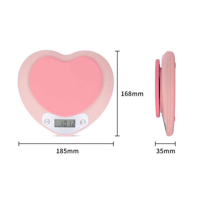 1g Accuracy Digital Kitchen Scale 5kg Household Small Heart Shape