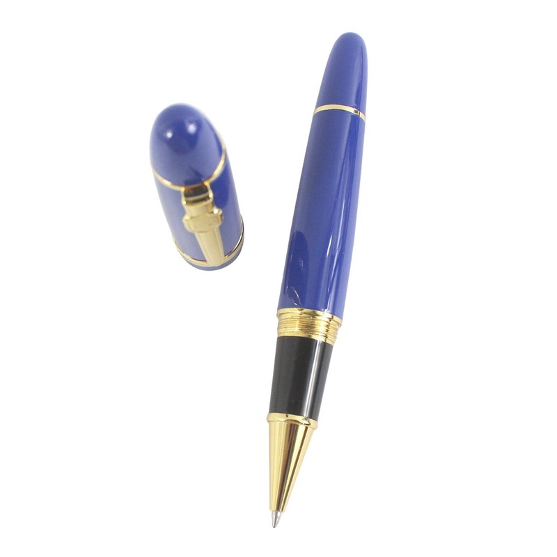 Gullor Heavy Big Rollerball Pen 159, Gold Trim, Black Ink(0.7mm),