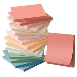 (16 Pack) Sticky Notes 3x3 in, Vintage Colors, Sticky Pads, Recyclable, Self-Stick Notes Pads, Easy to Post for Home, Office, Notebook, 56 Sheets/pad,880 Sheets Total