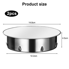 125 mm Chimney Hole Cover, Pack of 2 Stainless Steel Chimney Covers, Stove Pipe Cover, Pipe Cover Cap, Wall Lining Cover, Smoke Pipe, Blind Cap for All-Round Stove Pipes, Diameter 125 mm