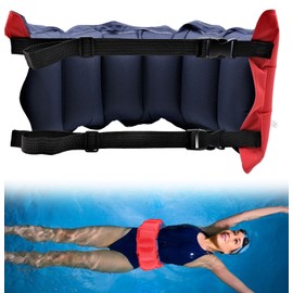 Inflatable Swim Belt, Waist Floatation Belt, Portable Swimming Belt with Adjustable Strap Pool Safety Floating Belt Exercise Swimming Training Aid for Kids Adults Beginners