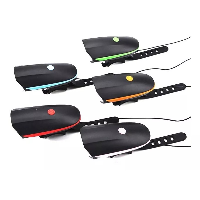 MIITONG Lampara Faro Bicicleta Recargable Luz Led Impermeable Cláxon