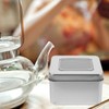 PACKOVE Small Metal Storage Box with Lid Square Silver Metal