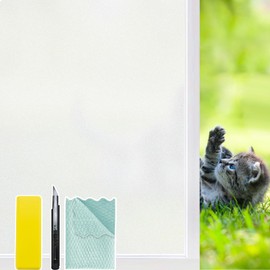 Bloss Frosted Window Privacy Film with Installation Tools,Heat Control UV Blocking Static Cling Windows Films, Bathroom Decorative Film for Home Office Glass Door,23.6 x 78.7 inches