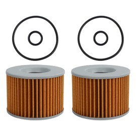 MOTOALL 2 set Oil Filter with O-Rings for Kawasaki/Honda/Yamaha Models