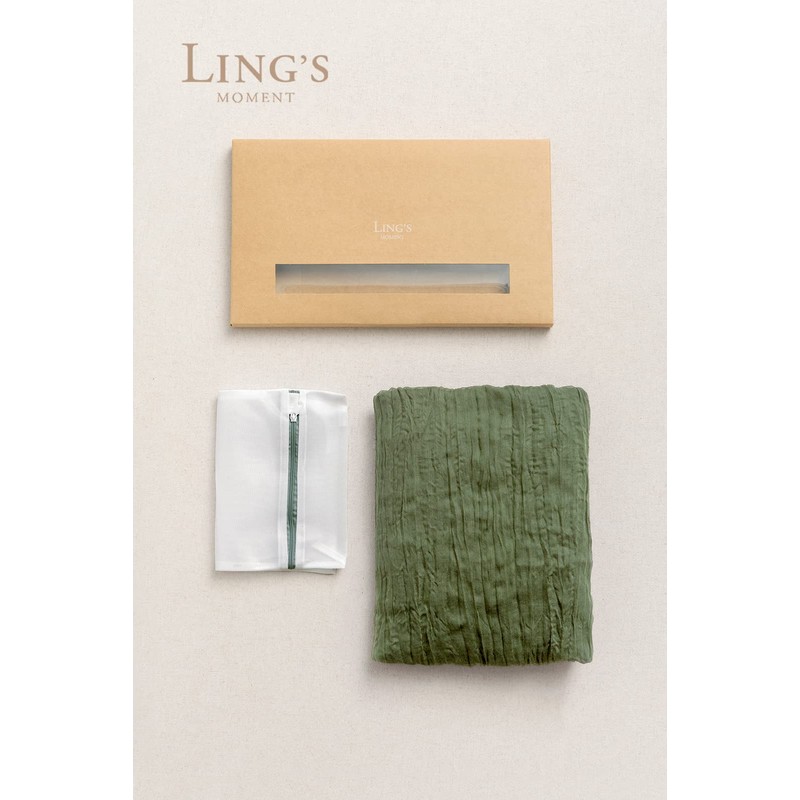 Ling's Moment 10Ft x 35" Wide Moss Green Gauze Semi-Sheer