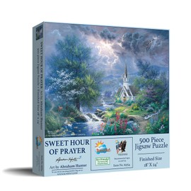 SUNSOUT INC - Sweet Hour of Prayer - 500 pc Jigsaw Puzzle by Artist: Abraham Hunter - Finished Size 18" x 24" - MPN# 69754