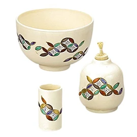Tanaka Kousen Tea Box Supplies, White, Size: Length 7.7 x Width 4.9 x Height 3.4 inches (19.5 x 12.5 x 8.6 cm) (Exterior) for Tea Boxes, 3-Piece Set, Ninseying, Broken Cloisonnao