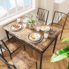 Jojoka Dining Table Set Chairs Home Kitchen Breakfast Wood Top