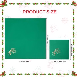BeBesta 80 Pack Merry Christmas Paper Napkins Red Green white Gold Disposable Party Luncheon Napkins for Christmas New Year Holiday Dinner Party Supplies, 6.5 x 6.5 Inch-Xmas Deer (Green)