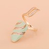 Rumtock Knuckle Nail Ring Mint Nail Protecting Ring with CZ