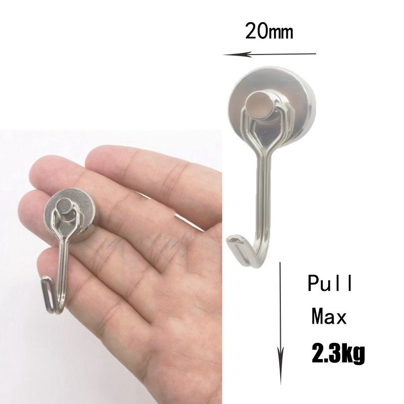 Vellure Magnetic Hooks Strong – Heavy Duty Neodymium Metal Hanger,