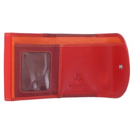 VISCONTI Rainbow Collection Small Leather Purse RFID and Tap and Go RB126 Red Multi