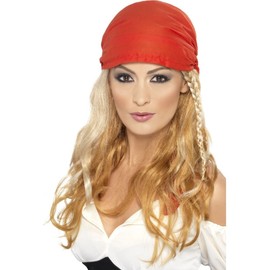 Pirate Princess Wig Blonde Long Bandana Wig for Adult Women
